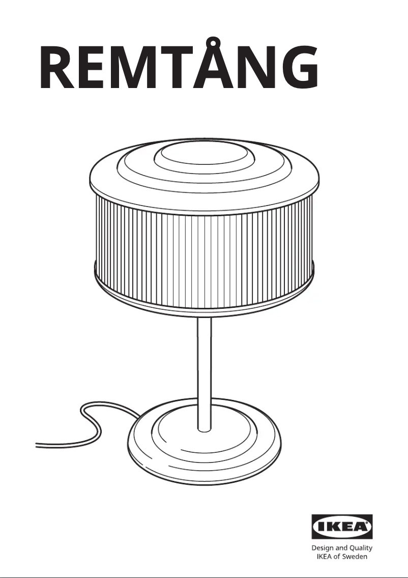 Imagen de la primera página del manual del dispositivo REMTÅNG 505.664.11