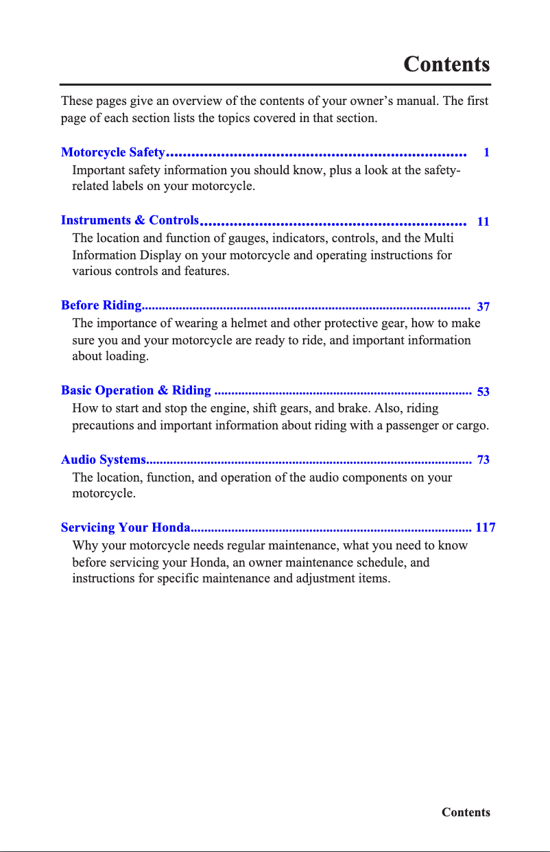 Página nº 1 - Manual de usuario Honda Gold Wing F6B GL1800 (2015)