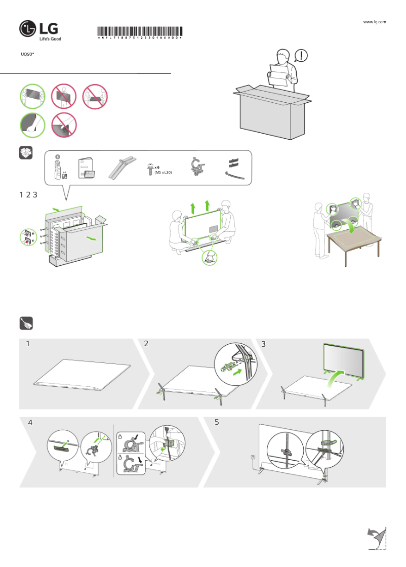 Imagen de la primera página del manual del dispositivo 86UQ9000PSD