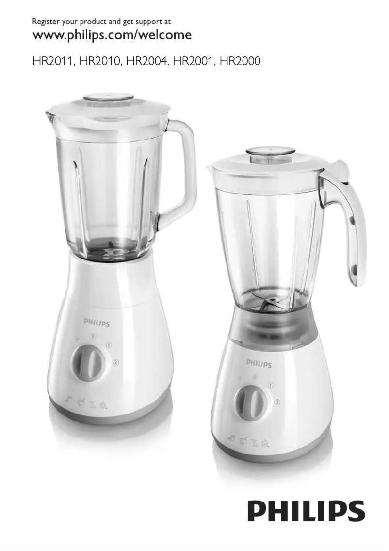 Imagen de la primera página del manual del dispositivo Daily Collection HR2001