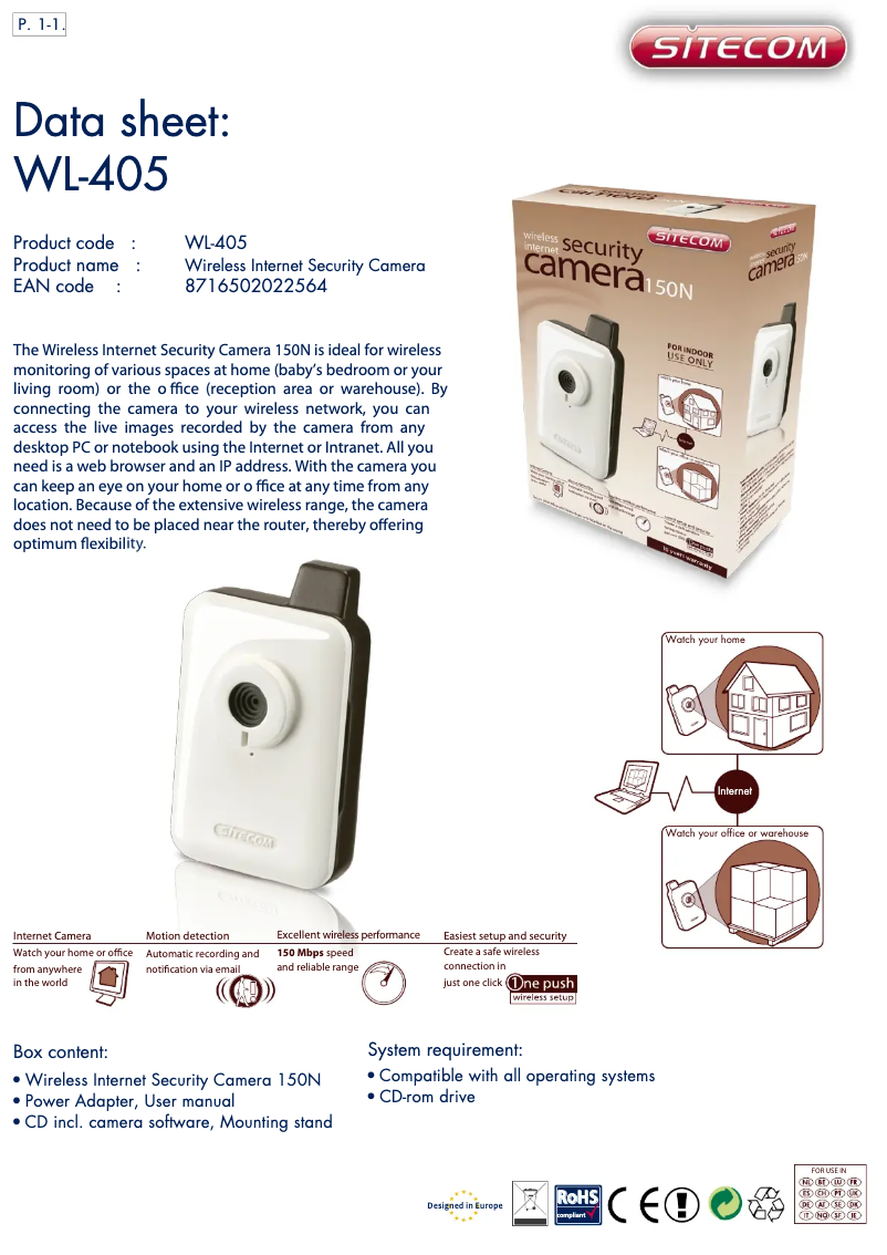 Página 1 del manual Manual de usuario Sitecom WL-405