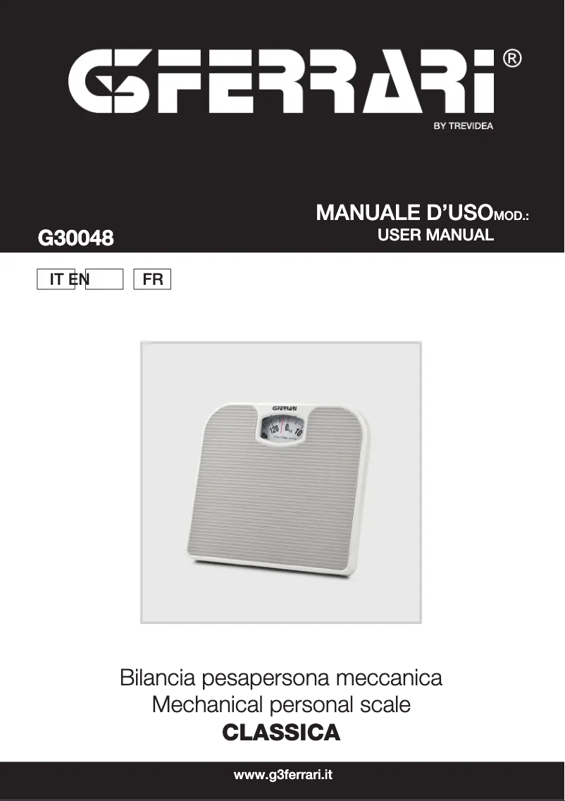 Página 1 del manual Manual de usuario G3 Ferrari Classica G30048