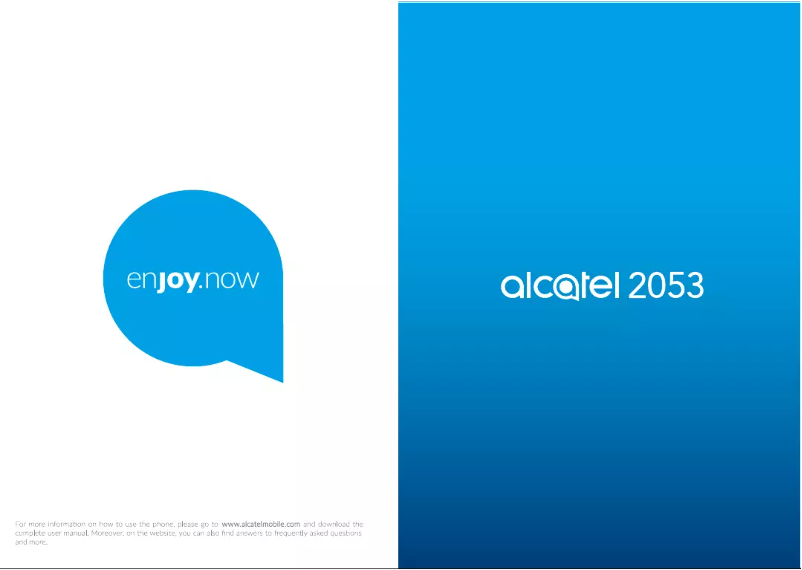 Página 1 del manual Manual de usuario Alcatel 2053