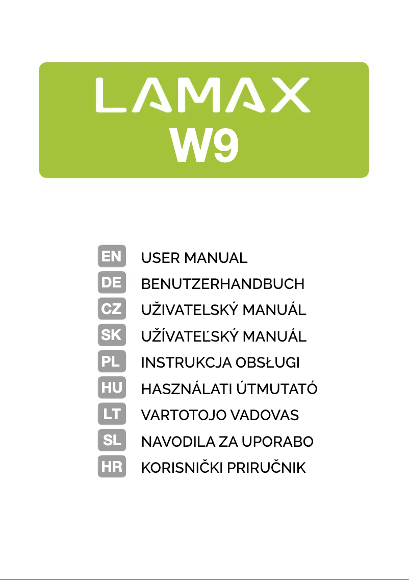 Página 1 del manual Manual de usuario Lamax W9