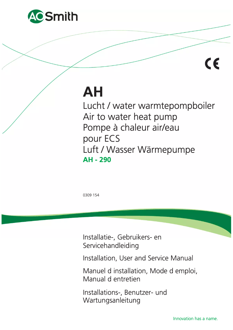 Imagen de la primera página del manual del dispositivo AH 290