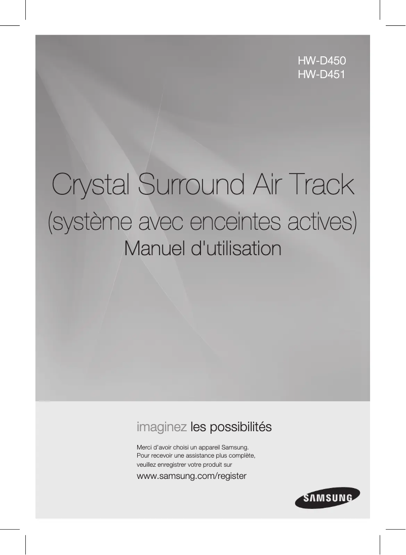 Imagen de la primera página del manual del dispositivo HW-D450