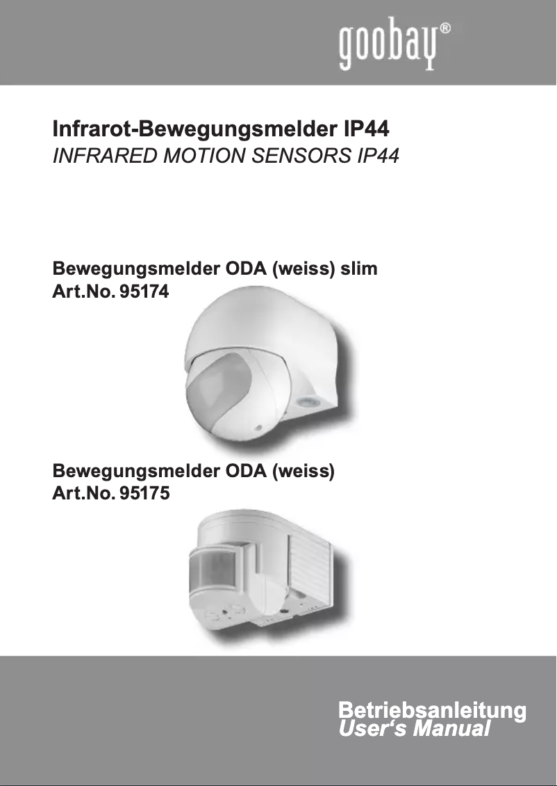 Imagen de la primera página del manual del dispositivo ODA 95174
