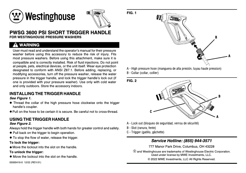 Imagen de la primera página del manual del dispositivo PWSG 3600 PSI