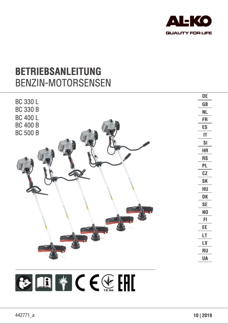 Página 1 del manual Manual de usuario AL-KO BC 330 L