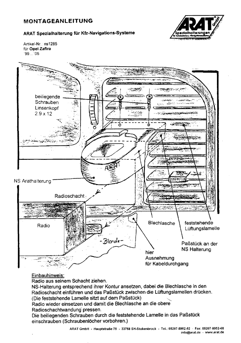 Página nº 1 - Manual de usuario Arat NS1285