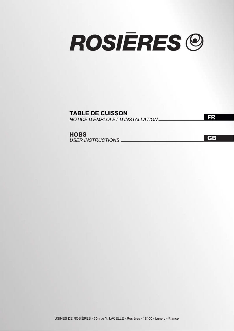 Imagen de la primera página del manual del dispositivo RH 63 CT/1