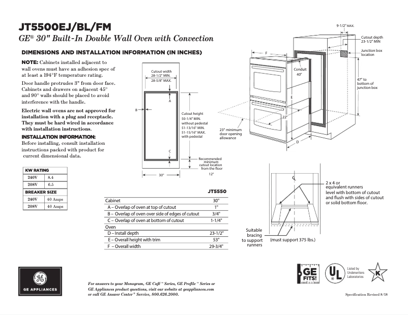 Imagen de la primera página del manual del dispositivo JT5500FMDS