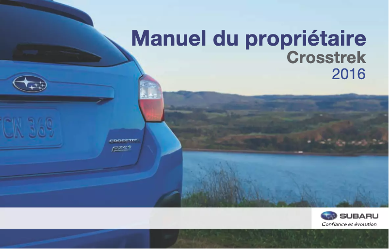 Imagen de la primera página del manual del dispositivo Crosstrek (2016)