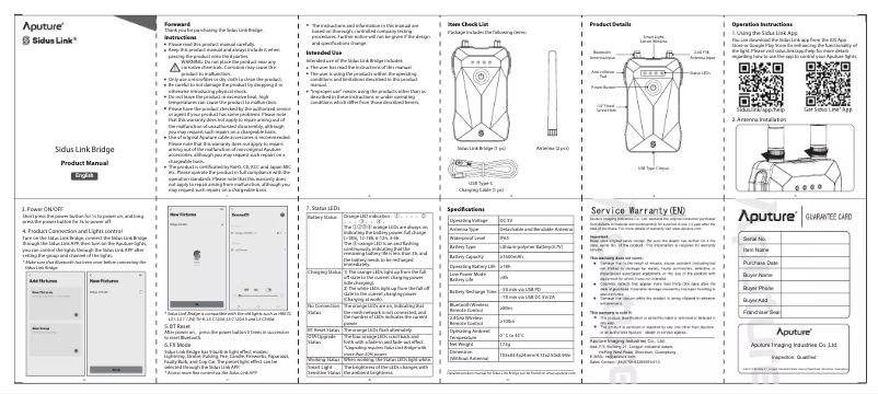 Imagen de la primera página del manual del dispositivo Sidus Link Bridge