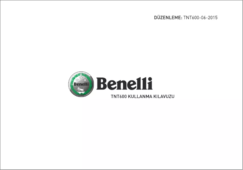 Página 1 del manual Manual de usuario Benelli TNT 600 (2015)