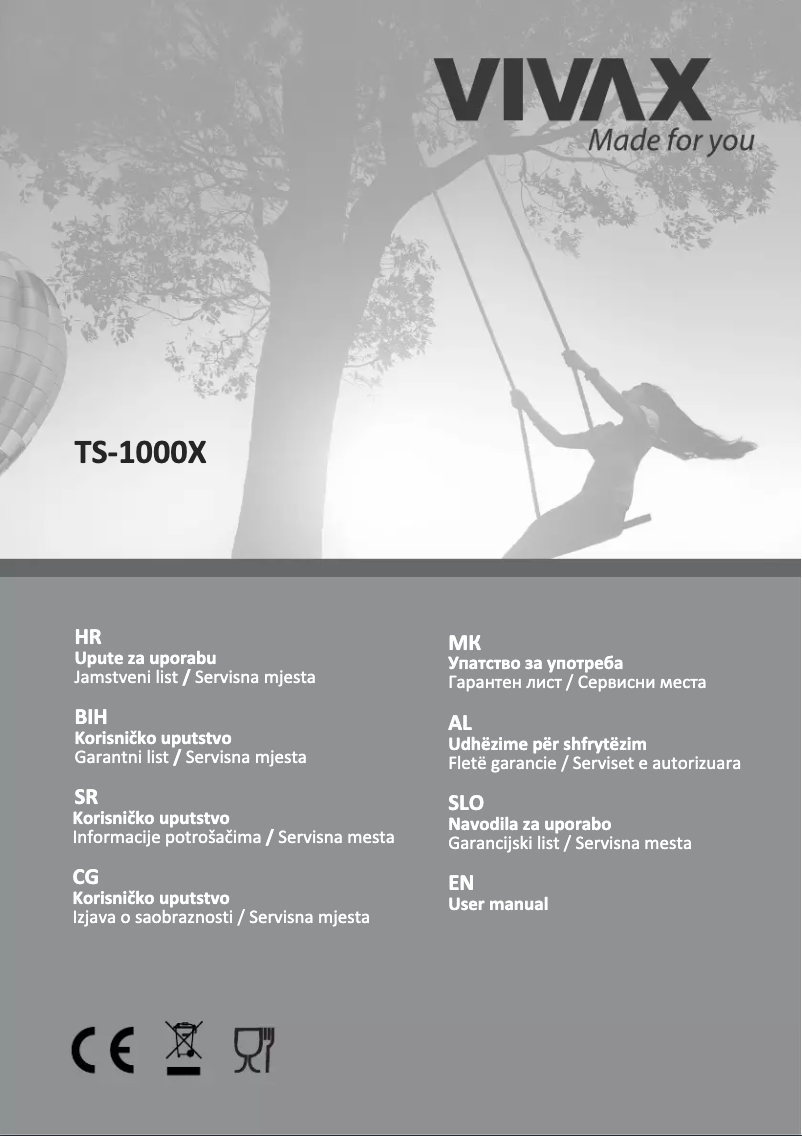 Imagen de la primera página del manual del dispositivo TS-1000X