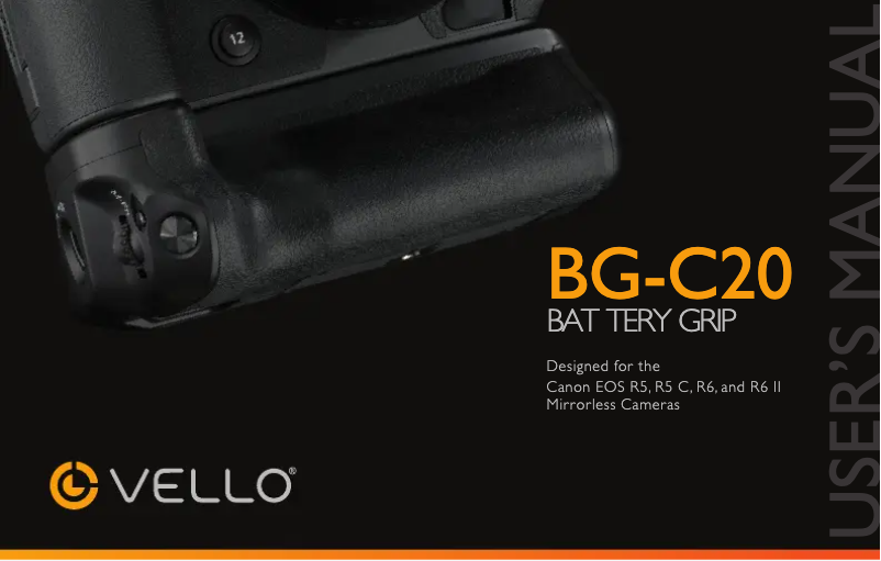Página 1 del manual Manual de usuario Vello BG-C20