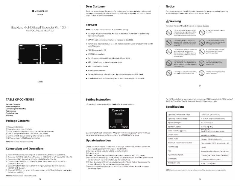Página nº 1 - Manual de usuario Monoprice 15778