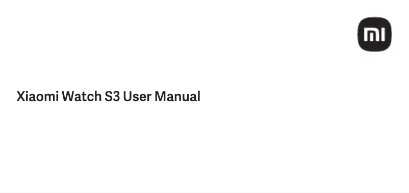 Imagen de la primera página del manual del dispositivo Watch S3