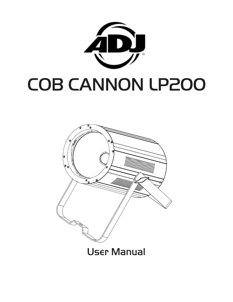Imagen de la primera página del manual del dispositivo COB Cannon LP200