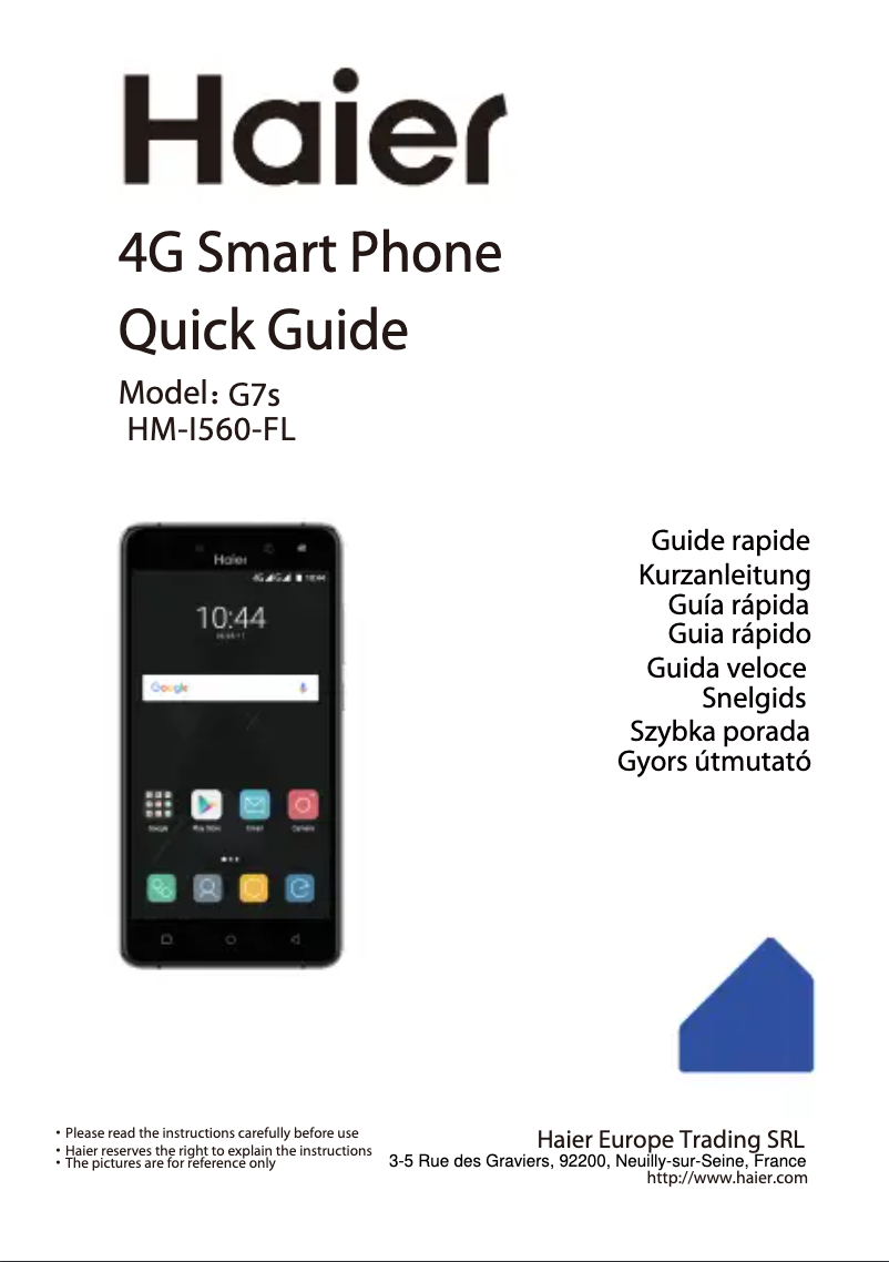 Página 1 del manual Manual de usuario Haier HM-I560-FL