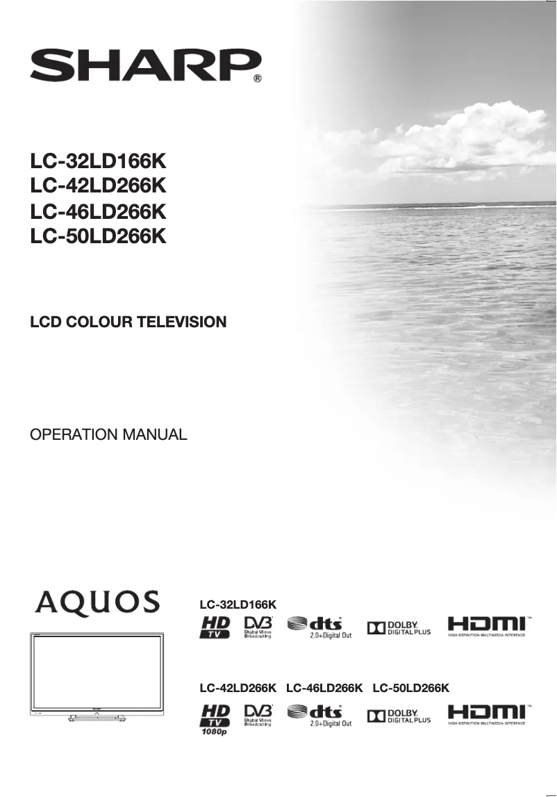 Imagen de la primera página del manual del dispositivo LC-42LD266K