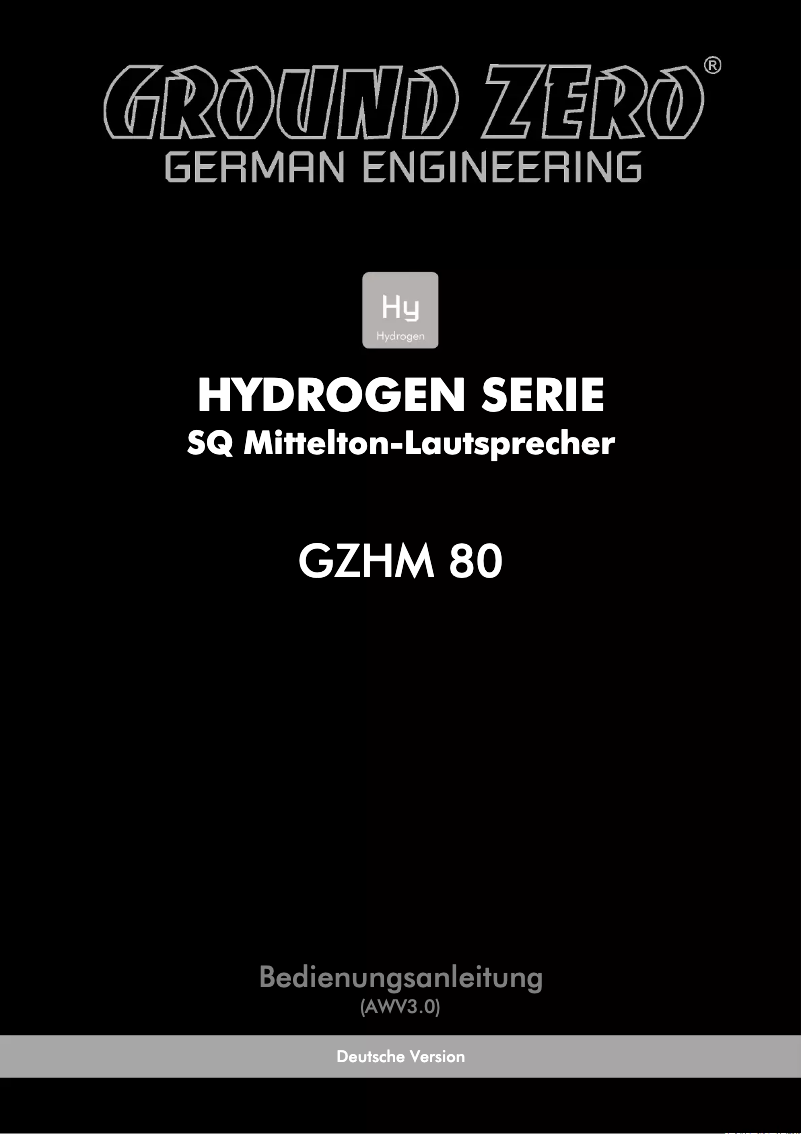Página 1 del manual Manual de usuario Ground Zero GZHM 80