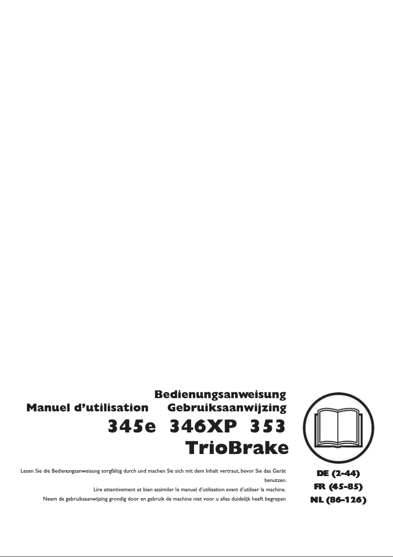 Imagen de la primera página del manual del dispositivo 345e TrioBrake