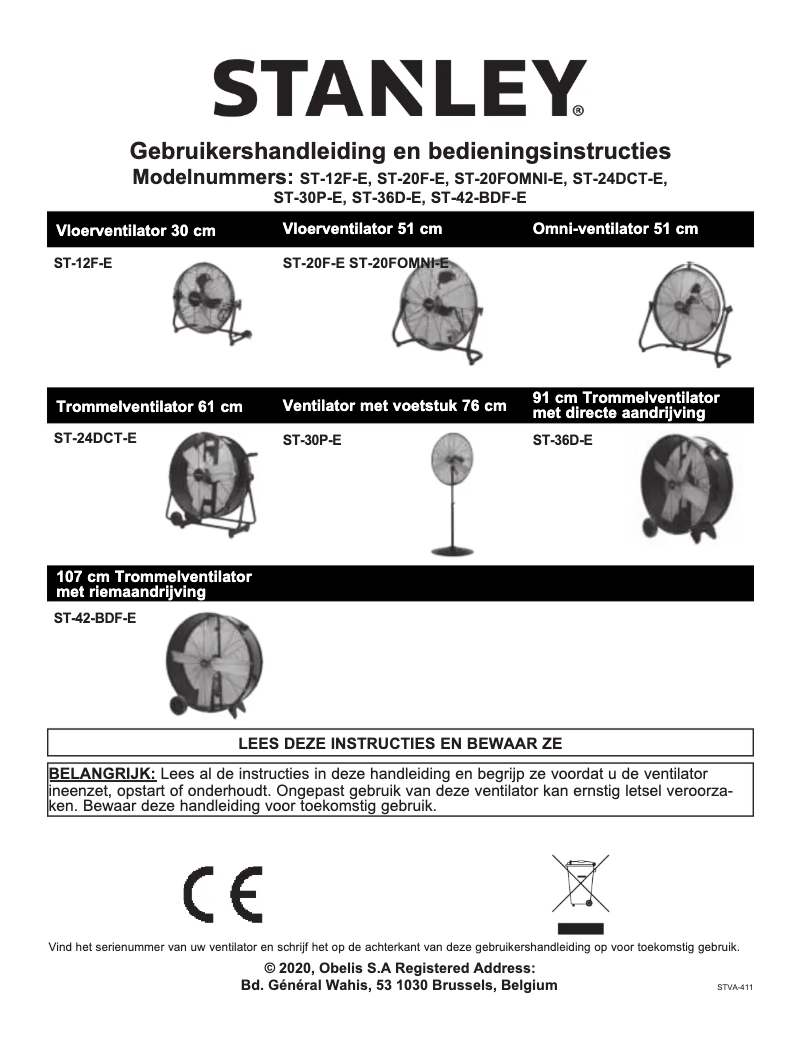 Página nº 1 - Manual de usuario Stanley ST-20F-E