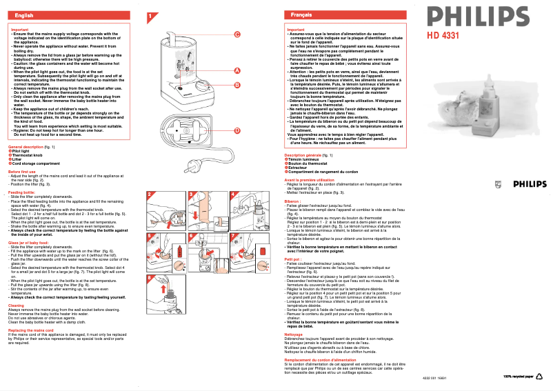 Página 1 del manual Manual de usuario Philips HD4331