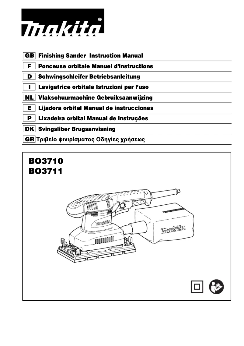Página nº 1 - Manual de usuario Makita BO3710