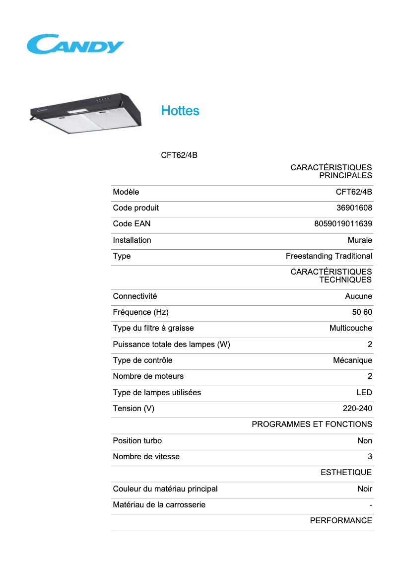 Imagen de la primera página del manual del dispositivo CFT62/4B