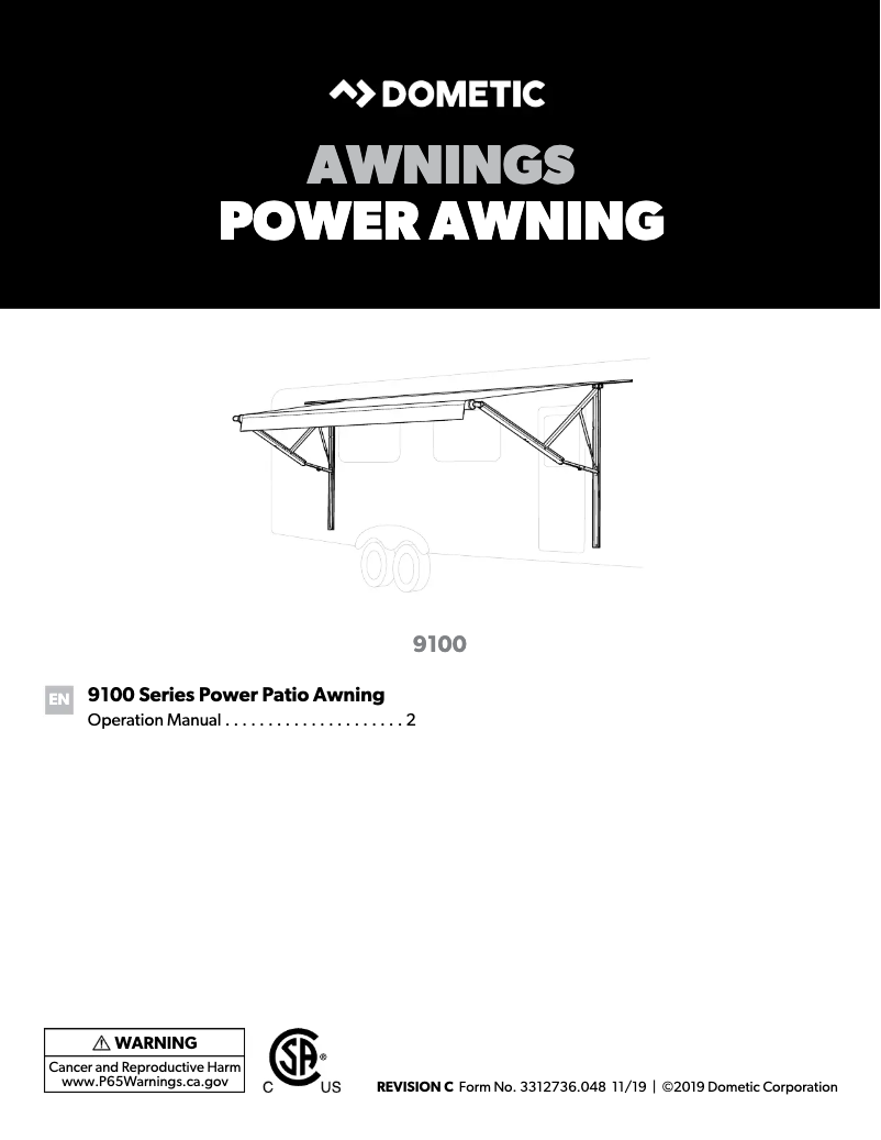 Página nº 1 - Guía de instalación Dometic 9100