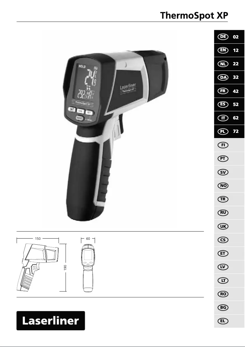 Imagen de la primera página del manual del dispositivo ThermoSpot XP