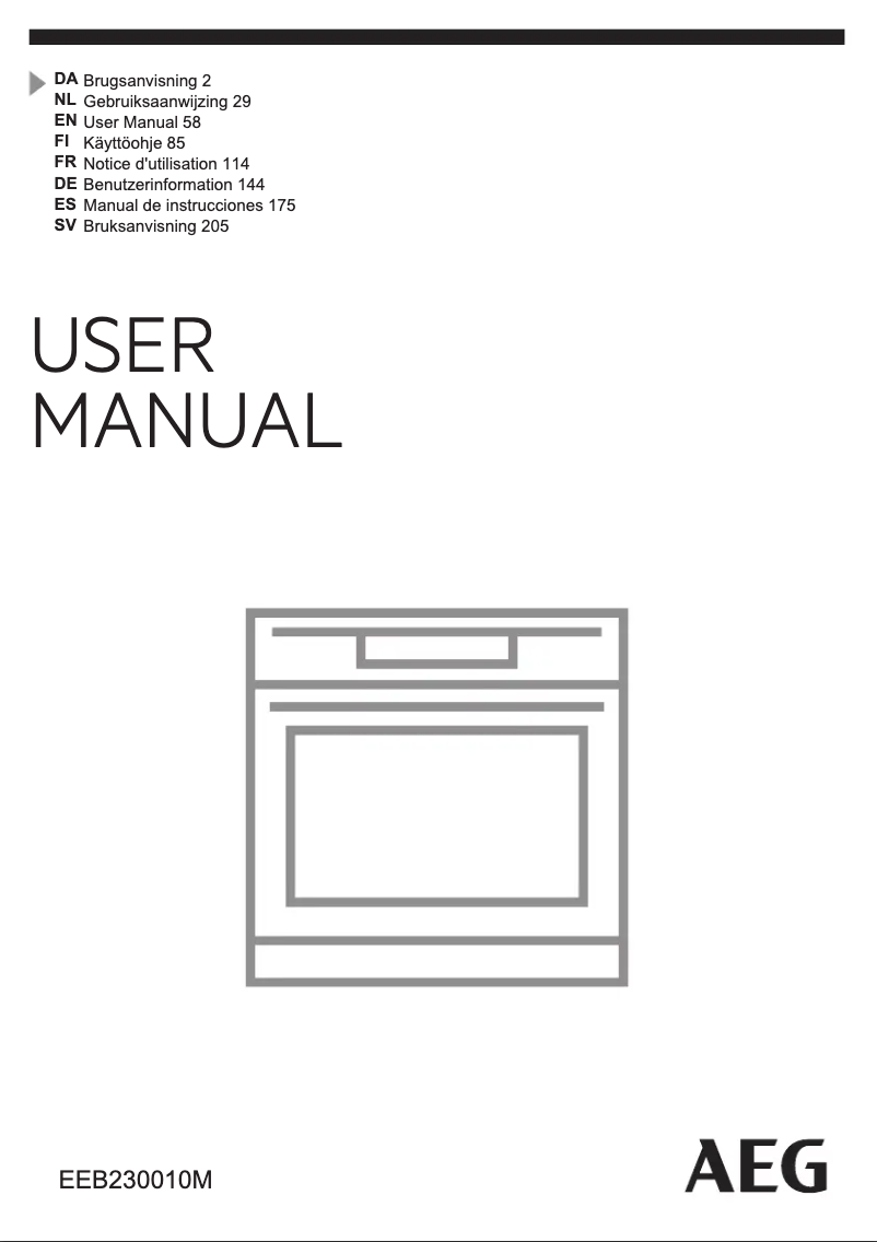 Imagen de la primera página del manual del dispositivo EEB230010M