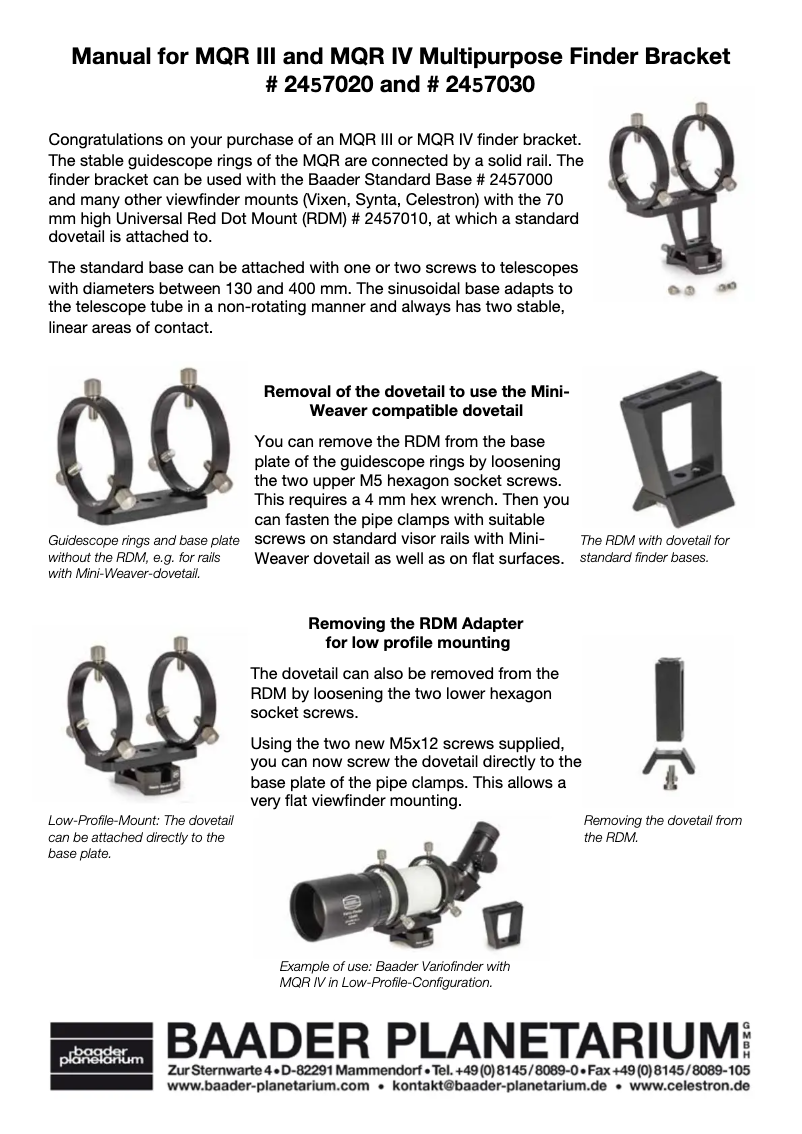 Página 1 del manual Manual de usuario Alpine MQR-III