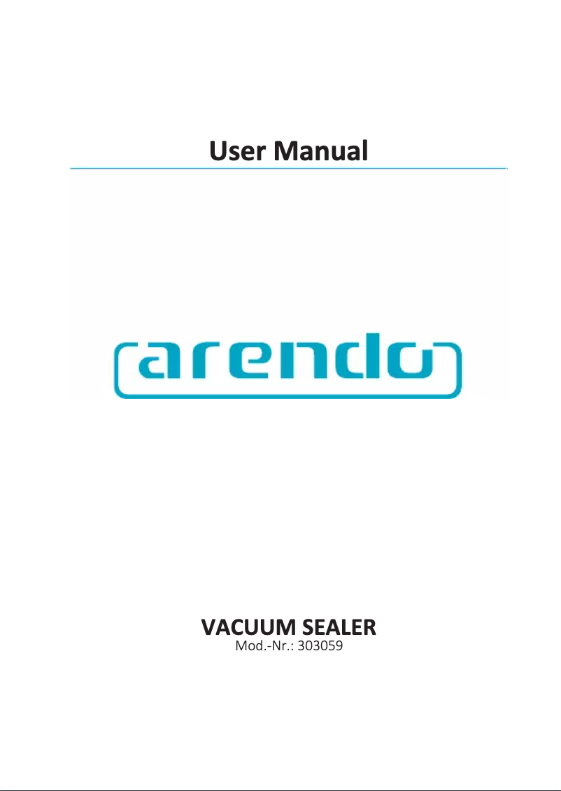 Página 1 del manual Manual de usuario Arendo 303059