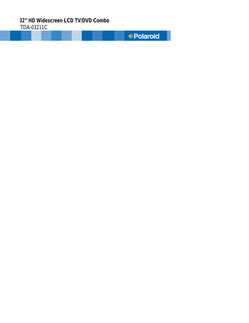 Página 1 del manual Manual de usuario Polaroid TDA-03211C