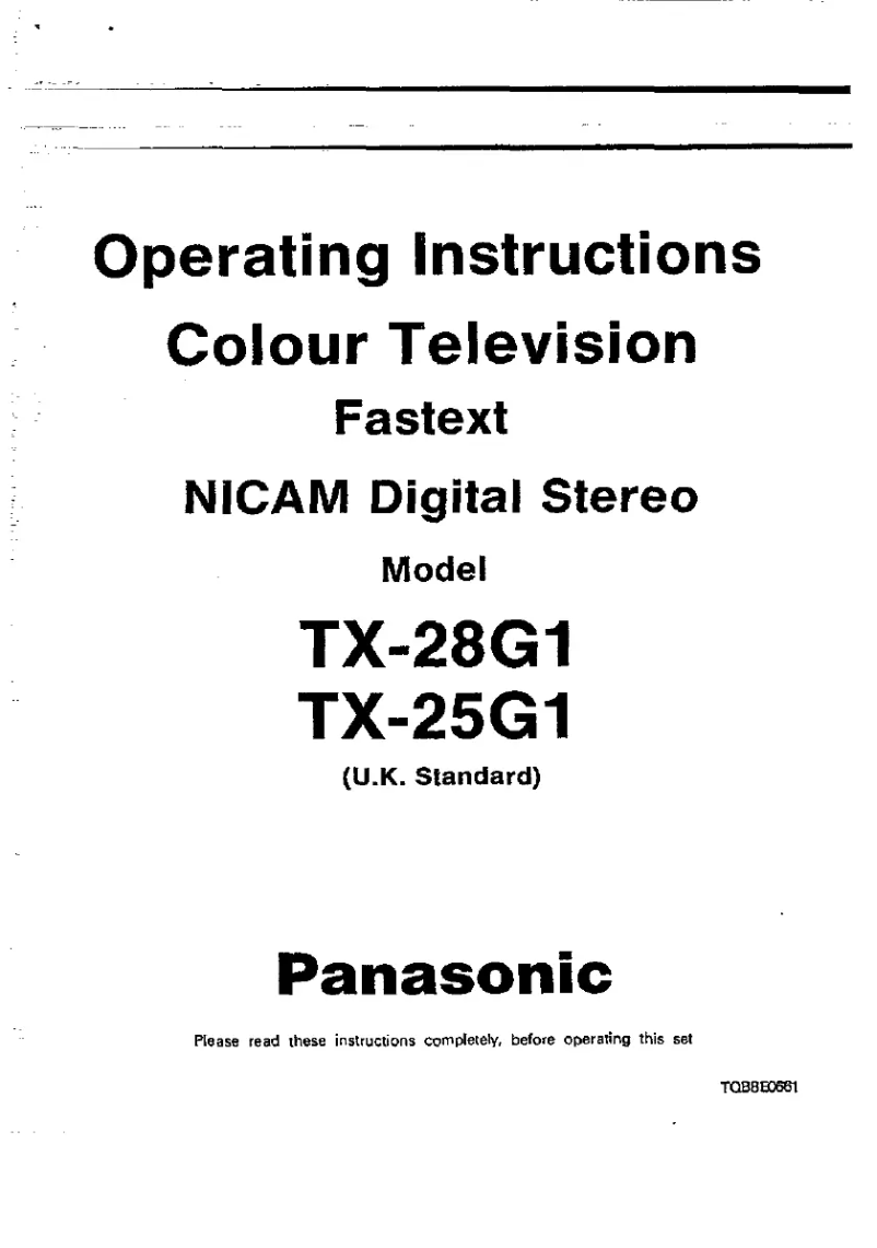 Imagen de la primera página del manual del dispositivo TX-25G1