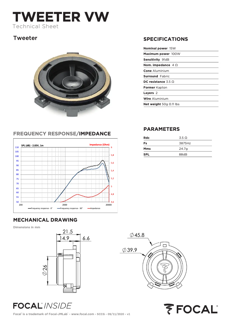 Imagen de la primera página del manual del dispositivo IS VW 180