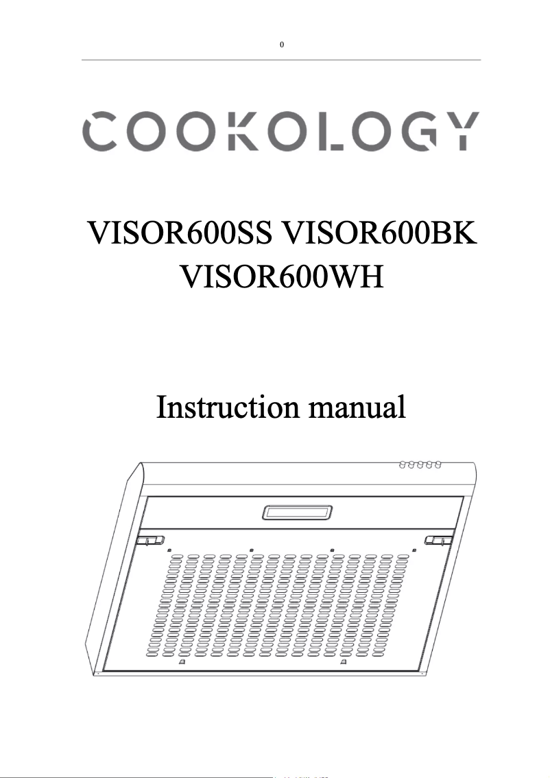 Página 1 del manual Manual de usuario Cookology VISOR600WH