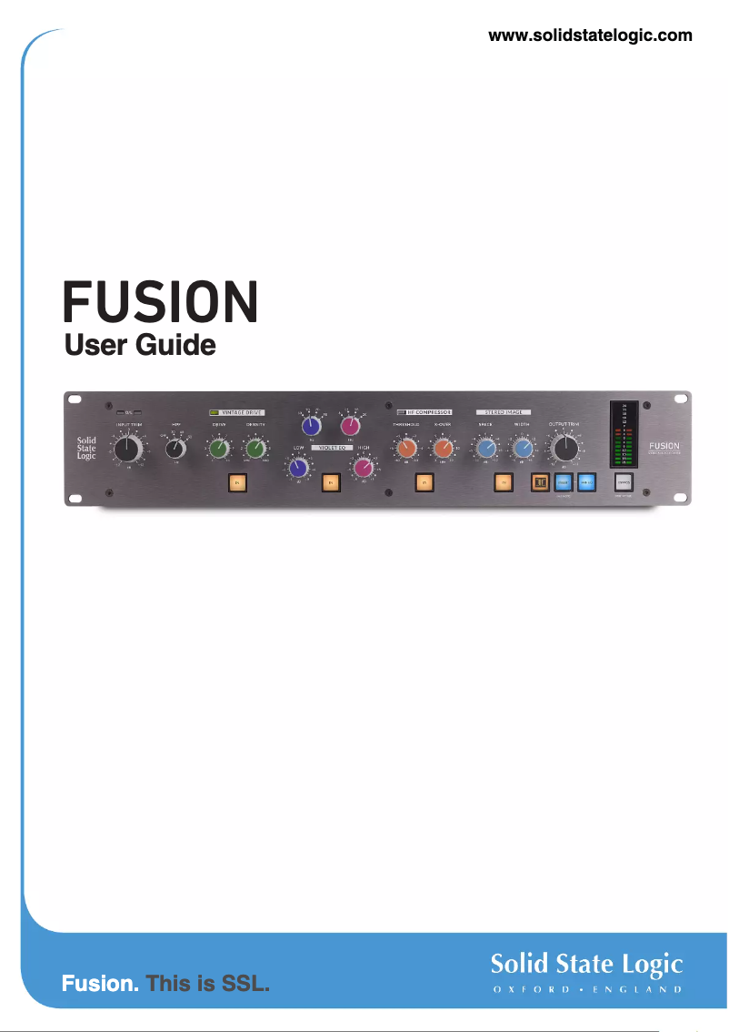 Página 1 del manual Manual de usuario Solid State Logic Fusion