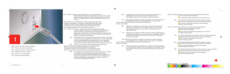 Imagen de la primera página del manual del dispositivo Compact Optical Mouse 500