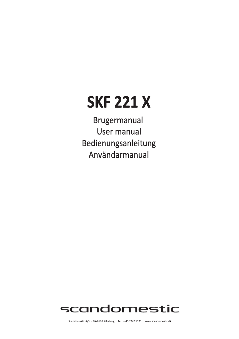 Página 1 del manual Manual de usuario Scandomestic SKF 221 X
