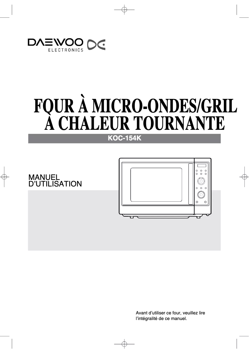 Imagen de la primera página del manual del dispositivo KOC-154K