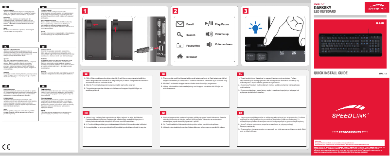 Página nº 1 - Manual de usuario Speed-Link Darksky sl-6480