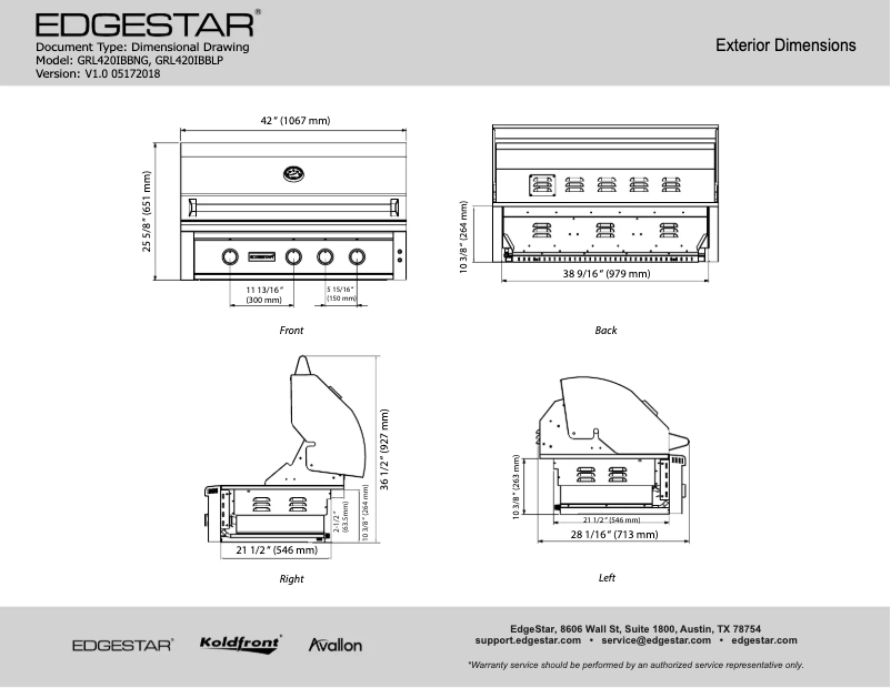 Imagen de la primera página del manual del dispositivo GRL420IBBNG