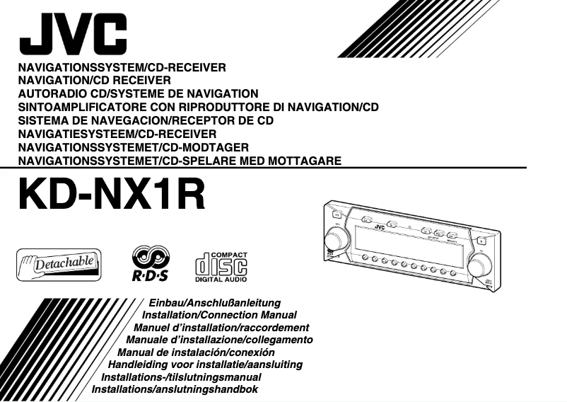 Imagen de la primera página del manual del dispositivo KD-NX1RB
