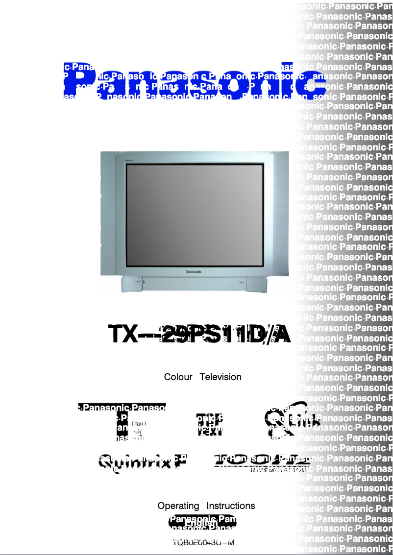 Página 1 del manual Manual de usuario Panasonic TX-29PS11DA