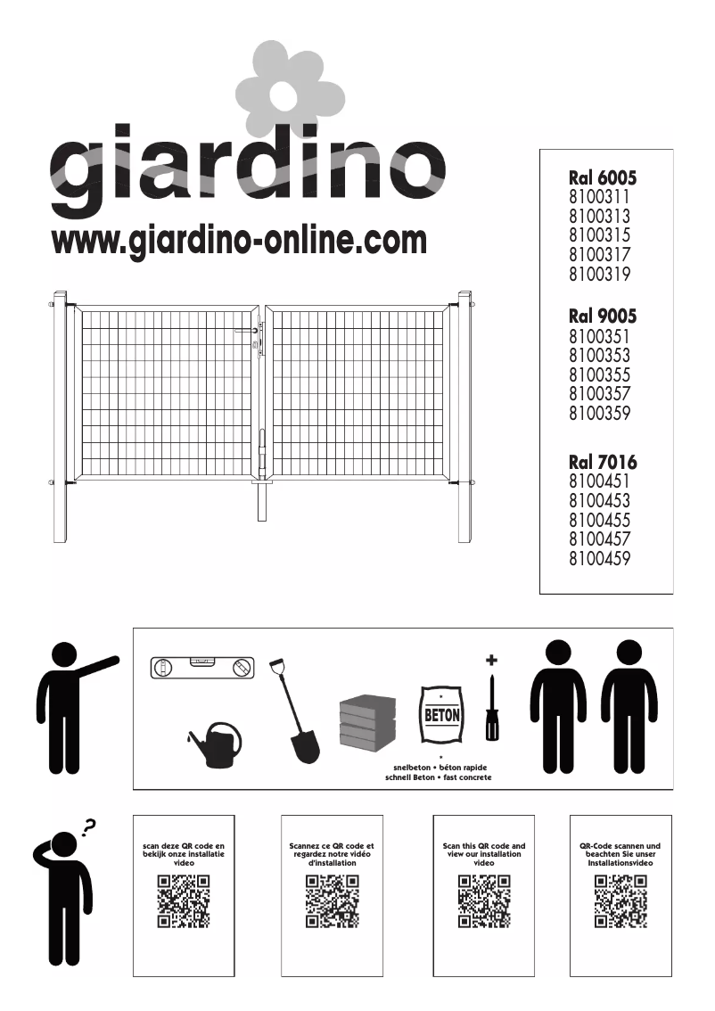 Página 1 del manual Manual de usuario Giardino 8100357
